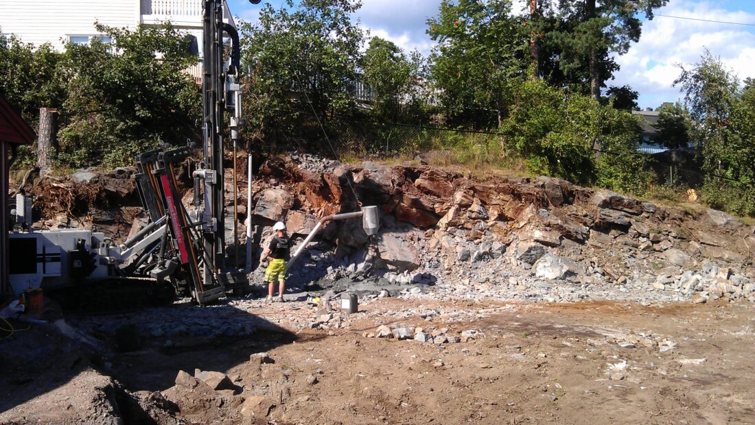 Siritun Barnehage  under arbeid, graving pågård